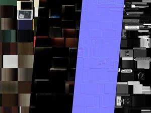 bookshelf2 vr ar game ready 3D Model