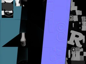 bookshelf2 vr ar game ready 3D Model