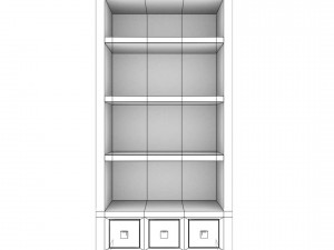 bookshelf2 vr ar game ready 3Dモデル