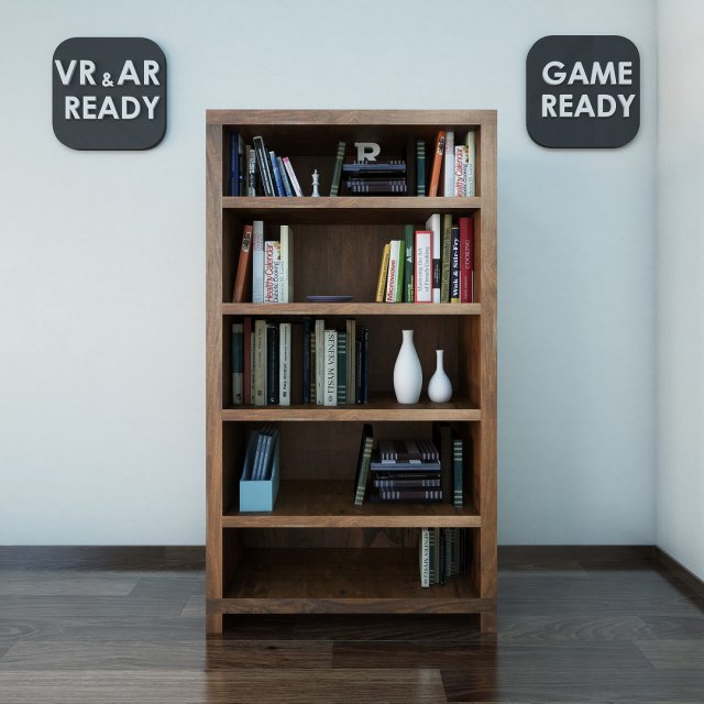 bookshelf1 vr ar game ready Modèle 3D .c4d .max .obj .3ds .fbx .stl .blend 