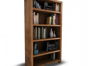 bookshelf1 vr ar game ready 3D Model