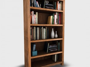 bookshelf1 vr ar game ready Modèle 3D