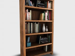 bookshelf1 vr ar game ready 3D Model