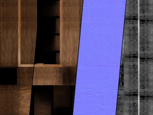 bookshelf1 vr ar game ready 3D Model