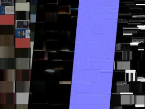 bookshelf1 vr ar game ready 3D Model