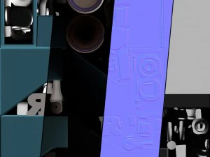 bookshelf1 vr ar game ready 3D Model