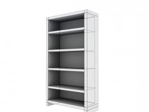 bookshelf1 vr ar game ready 3D Model