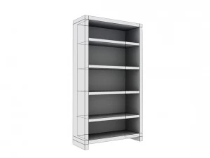 bookshelf1 vr ar game ready 3D Model