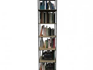bookshelf 03 vr ar game ready 3D Model