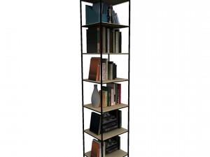 bookshelf 03 vr ar game ready 3D Model