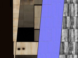 bookshelf 03 vr ar game ready 3D Model