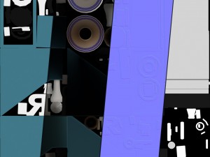 bookshelf 03 vr ar game ready 3D Model