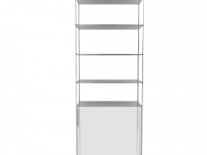 bookshelf 03 vr ar game ready 3D Model