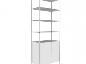 bookshelf 03 vr ar game ready 3D Model