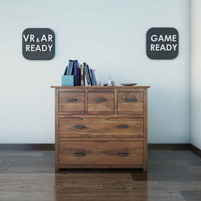 chest of drawer1 vr ar game ready 3D 模型 .c4d .max .obj .3ds .fbx .stl .blend 
