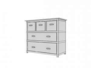 chest of drawer1 vr ar game ready 3D 模型