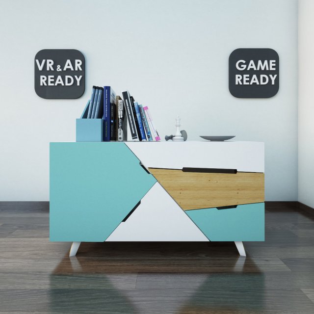 chest of drawer2 vr ar game ready 3D मॉडल .c4d .max .obj .3ds .fbx .stl .blend 