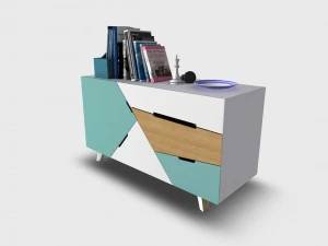 chest of drawer2 vr ar game ready 3D Model