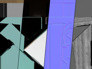 chest of drawer2 vr ar game ready 3D Model