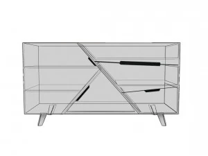 chest of drawer2 vr ar game ready 3D Model