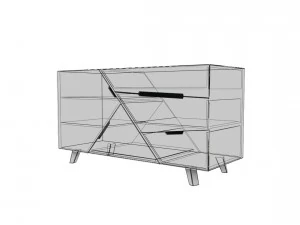 chest of drawer2 vr ar game ready 3D Model