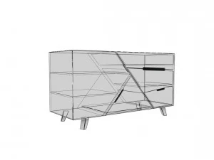 chest of drawer2 vr ar game ready 3D Model