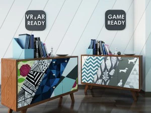 cassettiera3 gioco vr ar pronto Modello 3D