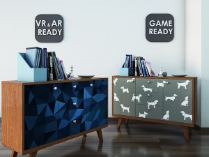 chest of drawer3 vr ar game ready 3D Model