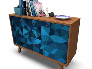 chest of drawer3 vr ar game ready 3D Model