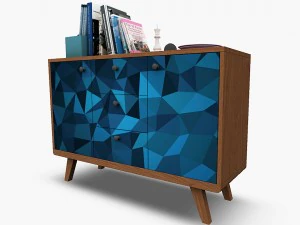 chest of drawer3 vr ar game ready 3D Model