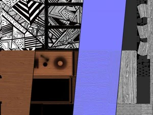 chest of drawer3 vr ar game ready 3D Model