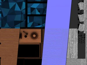 chest of drawer3 vr ar game ready 3D Model