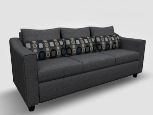 sofa01 vr ar game ready 3D Model