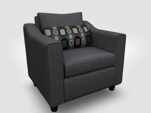 sofa01 vr ar game ready 3D Model