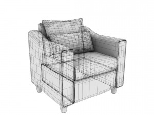 sofa01 vr ar game ready 3D मॉडल
