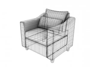 sofa01 vr ar game ready 3D Model