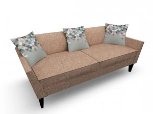 sofa02 vr ar game ready 3D Model