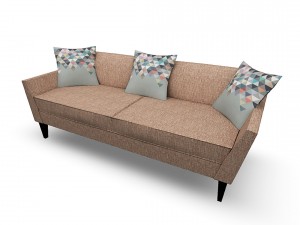 sofa02 vr ar game ready Modelo 3D