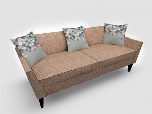 sofa02 vr ar game ready Modelo 3D
