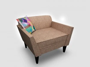 sofa02 vr ar game ready 3D Model