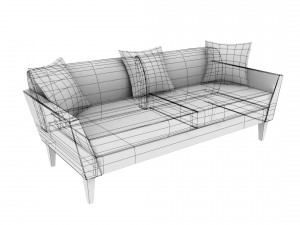 sofa02 vr ar game ready Modelo 3D