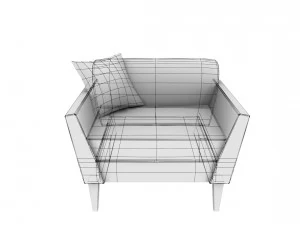 sofa02 vr ar game ready 3D Model