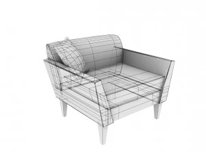 sofa02 vr ar game ready 3D Model