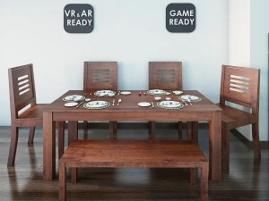 tavolo da pranzo02 gioco vr ar pronto Modello 3D