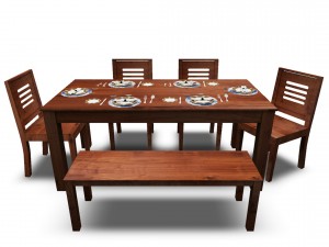 dining table02 vr ar game ready Modelo 3D