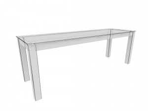 dining table02 vr ar game ready Modelo 3D