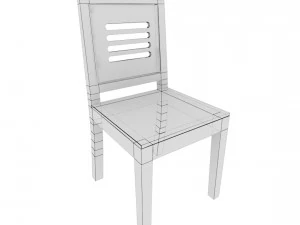 dining table02 vr ar game ready 3D Model