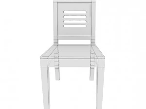 dining table02 vr ar game ready 3D Model