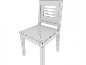 dining table02 vr ar game ready 3D Model