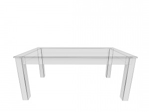 dining table02 vr ar game ready Modelo 3D